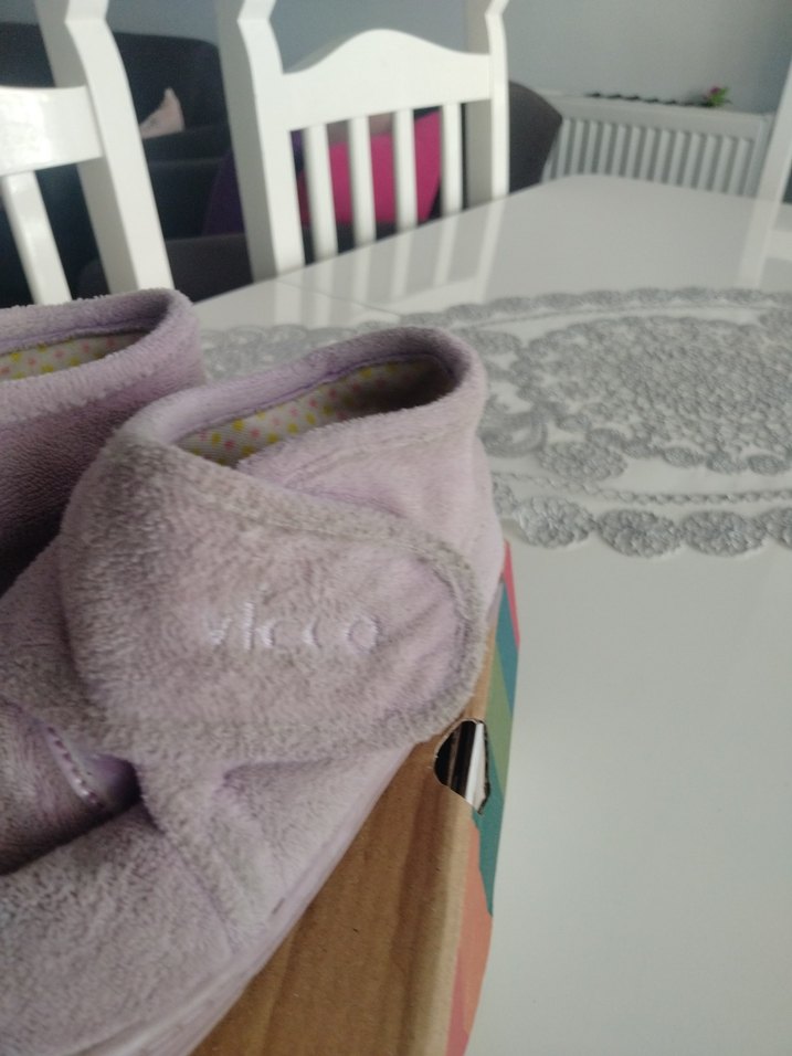 Kızlar için Mor Velcro panduf - Görsel 5