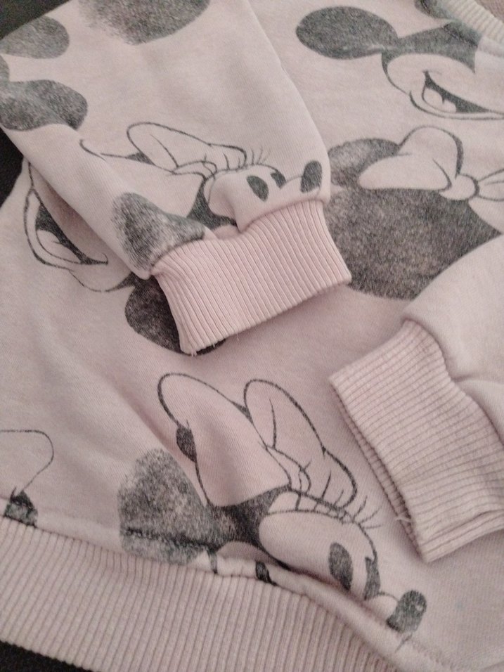 Kız Çocuk Pembe Baskılı Sweatshirt - Görsel 2