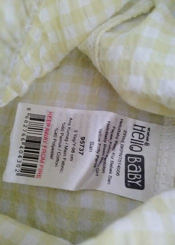 Kız Çocuk Sarı Keten Bol Kesim Pantolon - Görsel 5