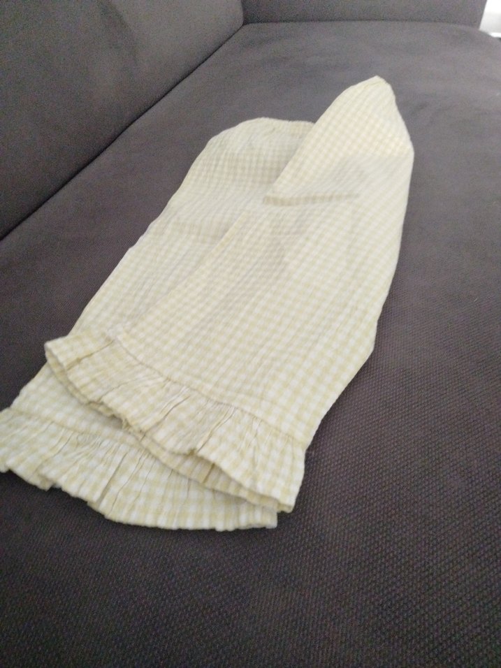 Kız Çocuk Sarı Keten Bol Kesim Pantolon - Görsel 3