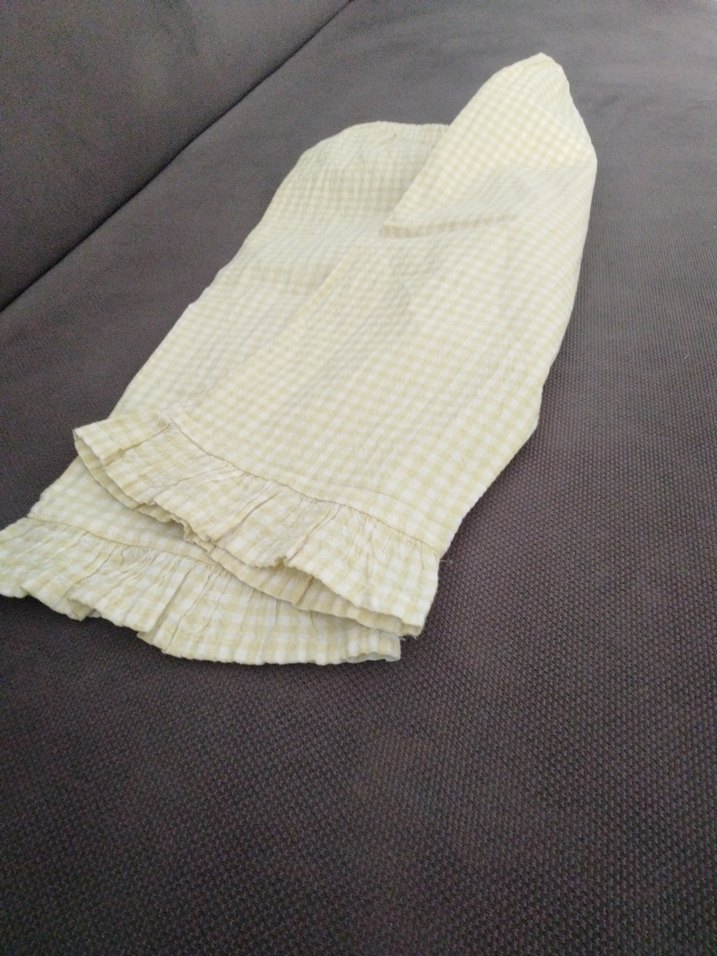 Kız Çocuk Sarı Keten Bol Kesim Pantolon - Görsel 2