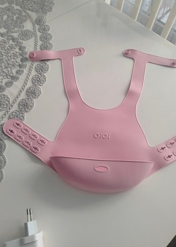 Pastel Pembe Bebek Mama Önlüğü - Görsel 4