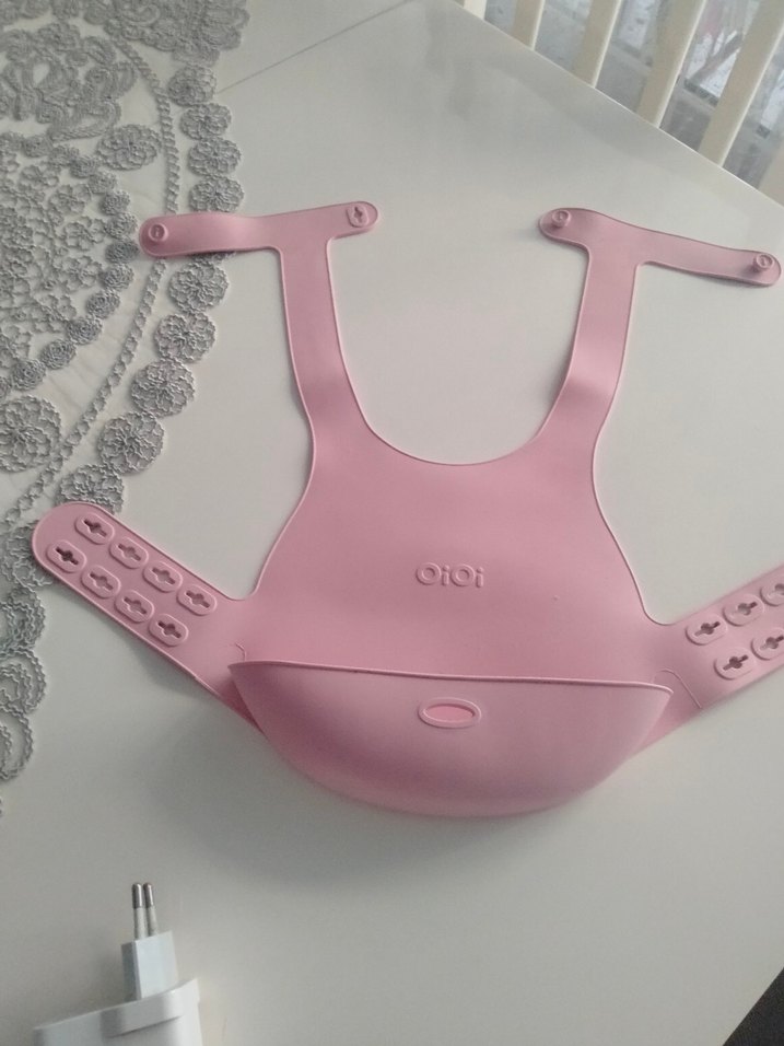 Pastel Pembe Bebek Mama Önlüğü - Görsel 4