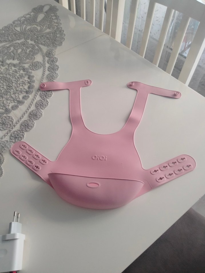 Pastel Pembe Bebek Mama Önlüğü - Görsel 2