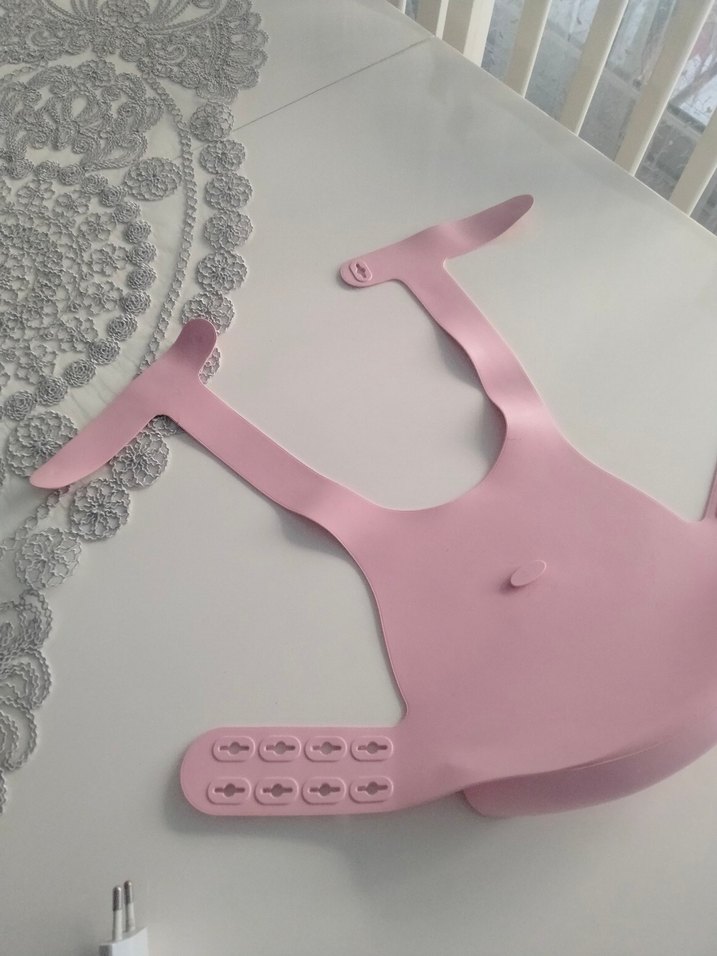 Pastel Pembe Bebek Mama Önlüğü - Görsel 5