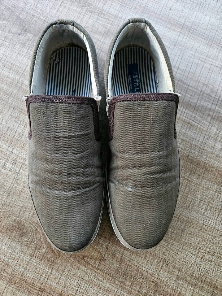 Haki Erkek Keten Günlük Ayakkabı - Görsel 2