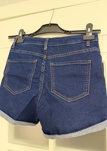 Defacto Kadın Mavi Mini Kot Şort - Görsel 2