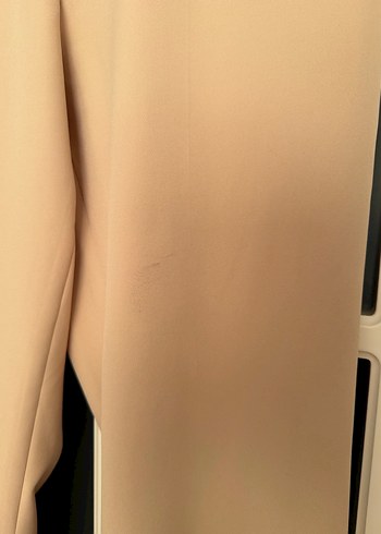 Tuğba krem Kadın Kemerli Kumaş Pantolon - Görsel 3