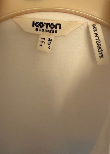 Koton Düğmeli Beyaz Kadın Gömlek - Görsel 3