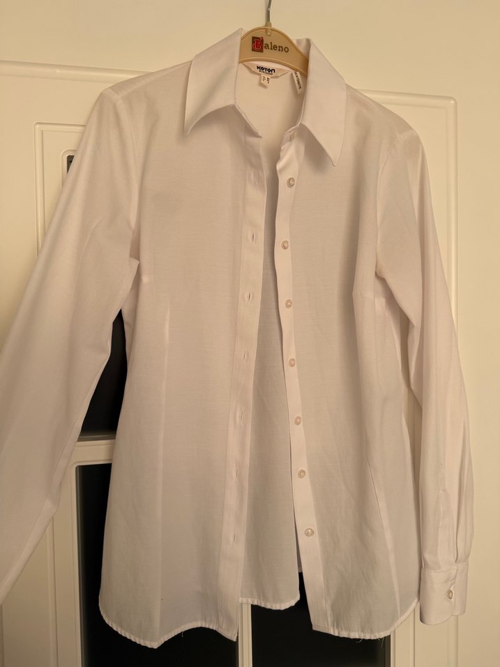 Koton Düğmeli Beyaz Kadın Gömlek - Görsel 2