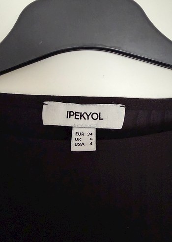 İpekyol Piliseli Siyah Bluzu, Uzun Kollu - Görsel 3