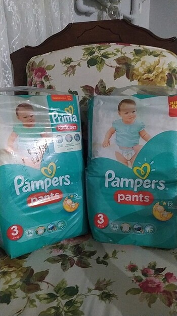 Prima Pampers külot bez 3 numara 60 adet iki paket toplam 120 b