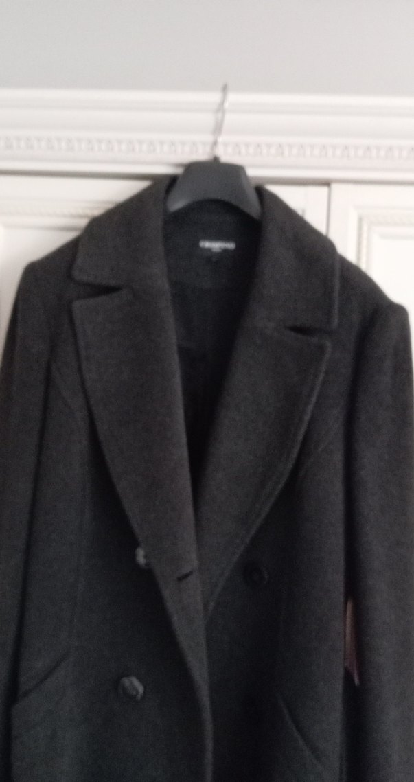 Crıspıno Antrasit Rengi Uzun Kuşaklı Kaban - Görsel 4