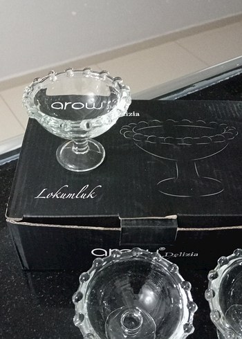 Altı Parça Cam Lokum Kasesi Seti - Görsel 9