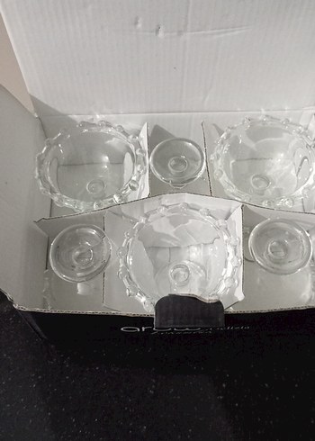 Altı Parça Cam Lokum Kasesi Seti - Görsel 10