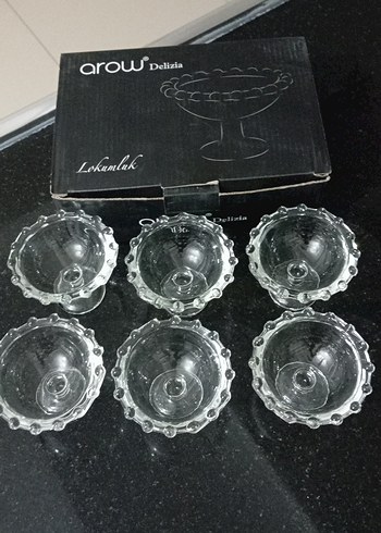 Altı Parça Cam Lokum Kasesi Seti - Görsel 3