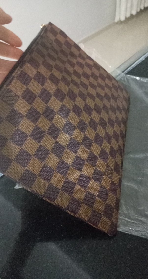 Kahverengi Kareli Deri Kadın Çanta - Görsel 5