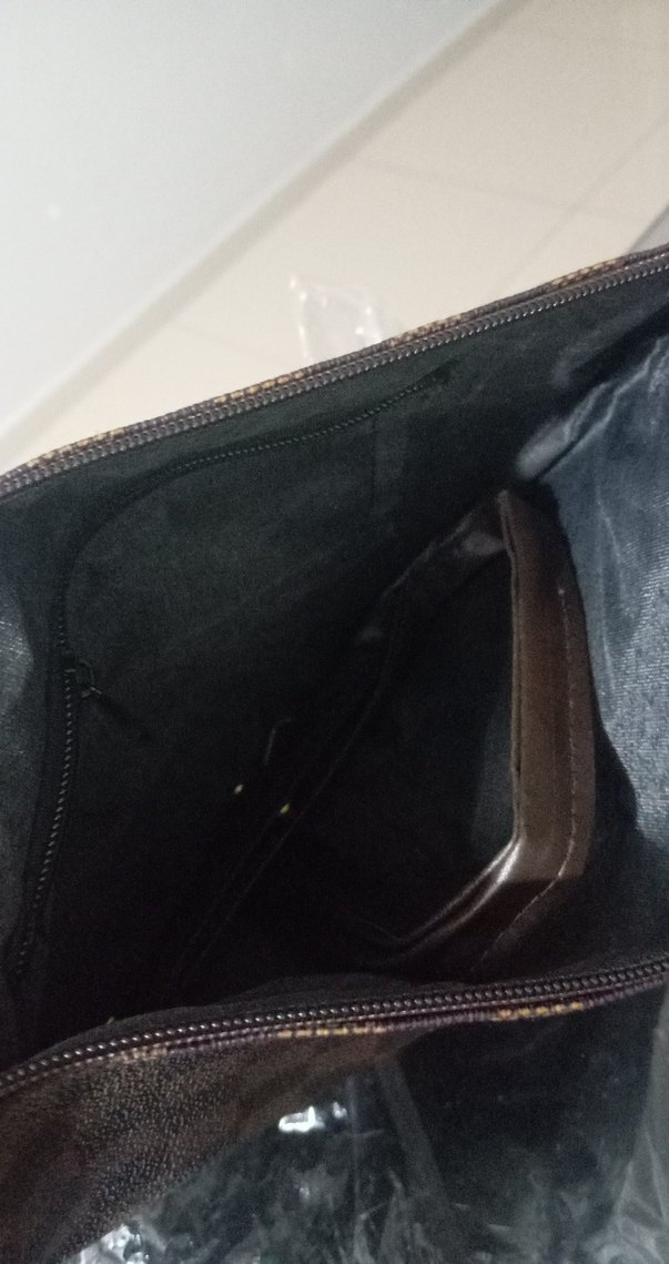 Kahverengi Kareli Deri Kadın Çanta - Görsel 4