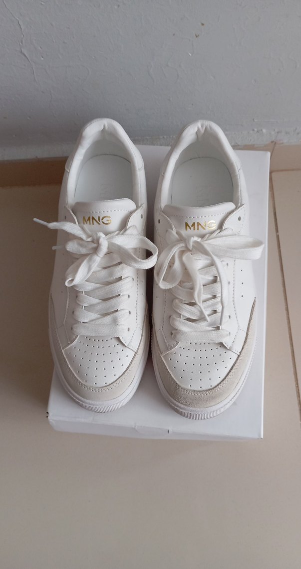 Mango Beyaz Bağcıklı Kadın Spor Ayakkabı - Görsel 3