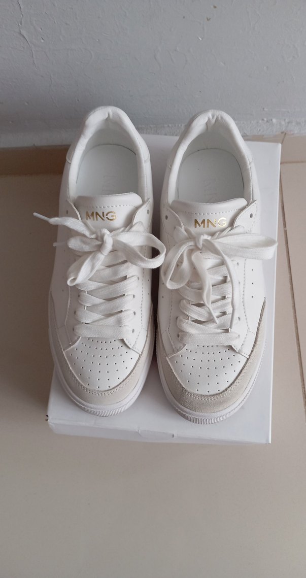 Mango Beyaz Bağcıklı Kadın Spor Ayakkabı - Görsel 2