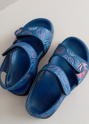 Ceyo marka Basketbol Desenli Mavi Çocuk Sandalet 25 numara - Görsel 9