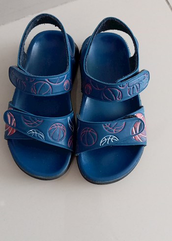 Ceyo marka Basketbol Desenli Mavi Çocuk Sandalet 25 numara - Görsel 2