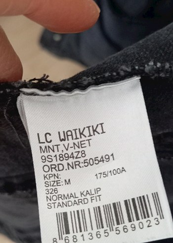 LCW Waikiki Siyah Düğmeli Unisex Kot Ceket M beden - Görsel 10