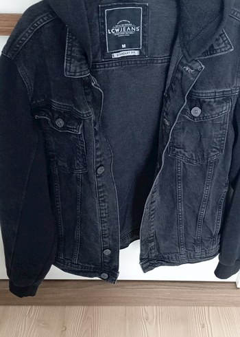 LCW Waikiki Siyah Düğmeli Unisex Kot Ceket M beden - Görsel 7