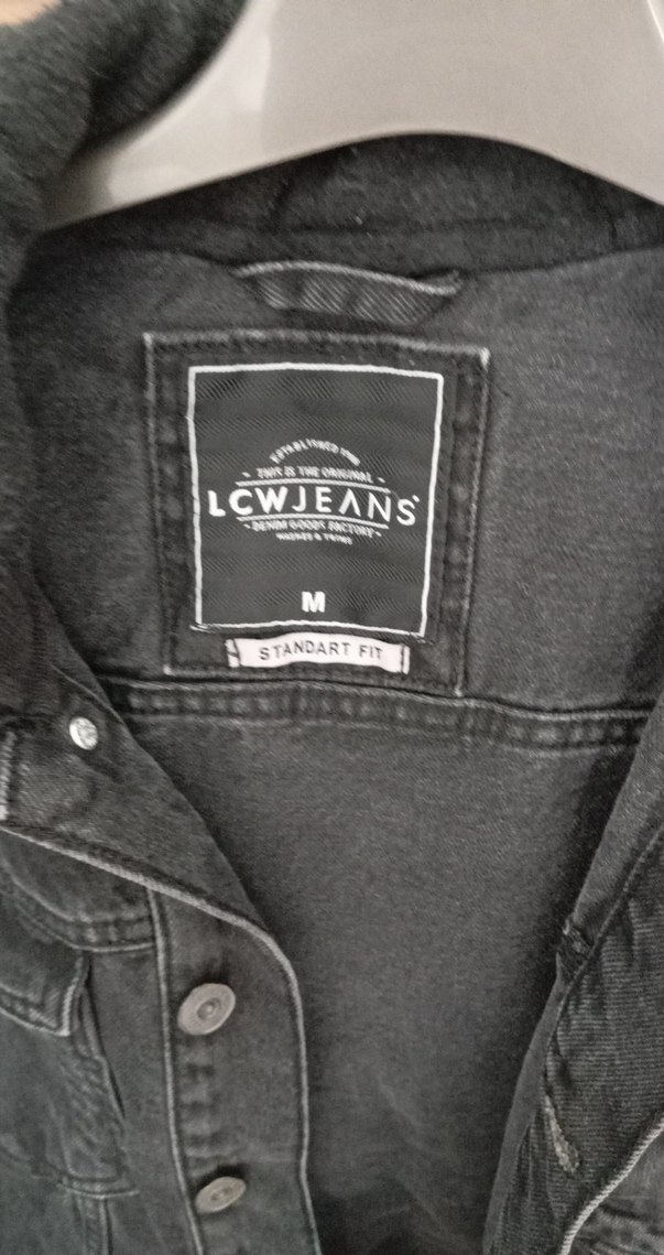 LCW Waikiki Siyah Düğmeli Unisex Kot Ceket M beden - Görsel 4