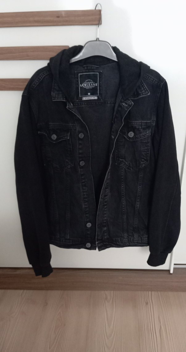 LCW Waikiki Siyah Düğmeli Unisex Kot Ceket M beden - Görsel 2