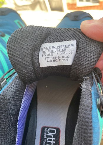 Turkuaz Renkli Salomon Outdoor Spor Ayakkabı - Görsel 3