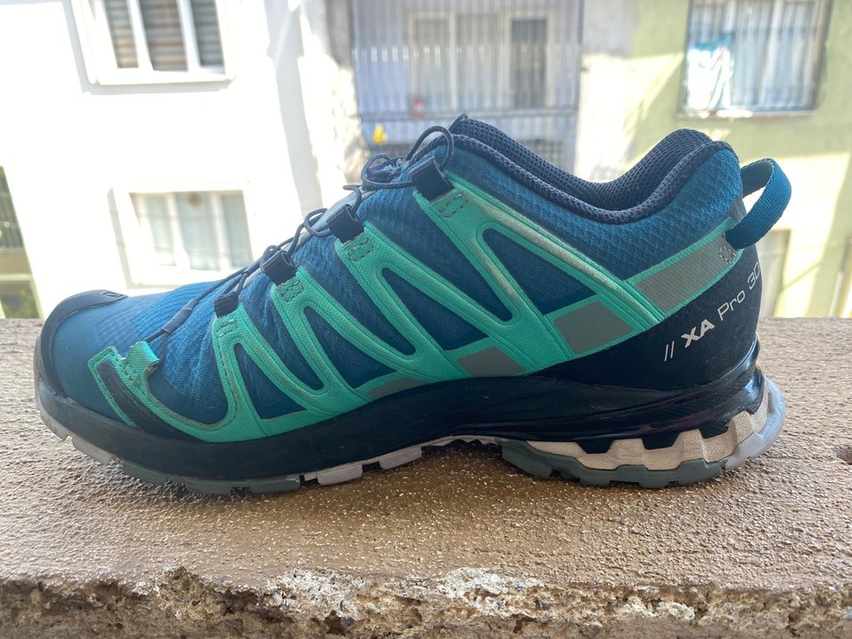 Turkuaz Renkli Salomon Outdoor Spor Ayakkabı - Görsel 2