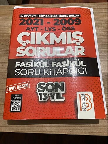 Benim hocam son 13 yıl çıkmış sorular ayt