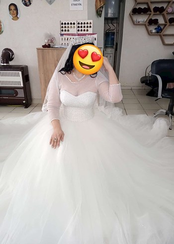 Gelinlik Beyaz Straplez Midi Prenses Gelinlik