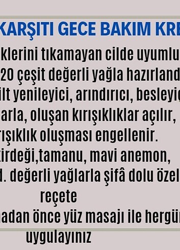 YENİ ???? KIRIŞIKLIK KARŞITI GECE BAKIM KREMİ - Görsel 3