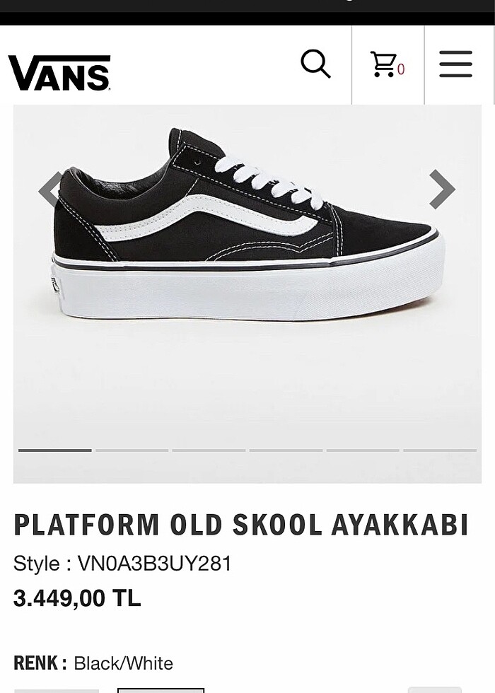 Vans Old Skool Platform ( 4 cm taban boyu) - Görsel 4