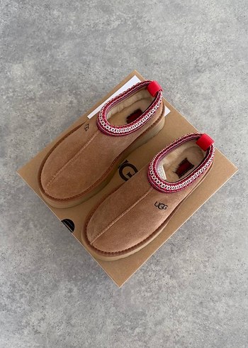 UGG Kahverengi Süet Platform Topuklu Terlik - Görsel 4