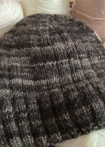 El yapımı Kahveli  Örgü Yün erkek Bere - Görsel 5