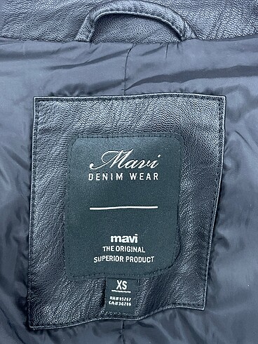 xs Beden siyah Renk Mavi Jeans Deri Ceket %70 İndirimli.