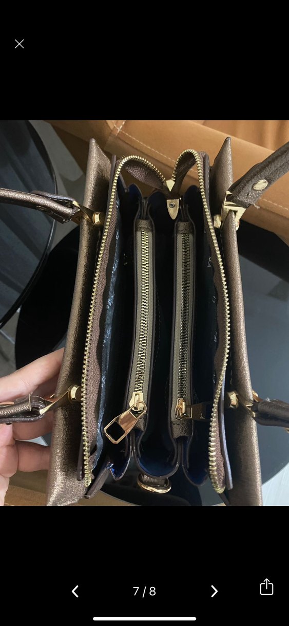 Bej Parlak Kadın Çanta - Modern Klasik Tuğba orijinal - Görsel 4