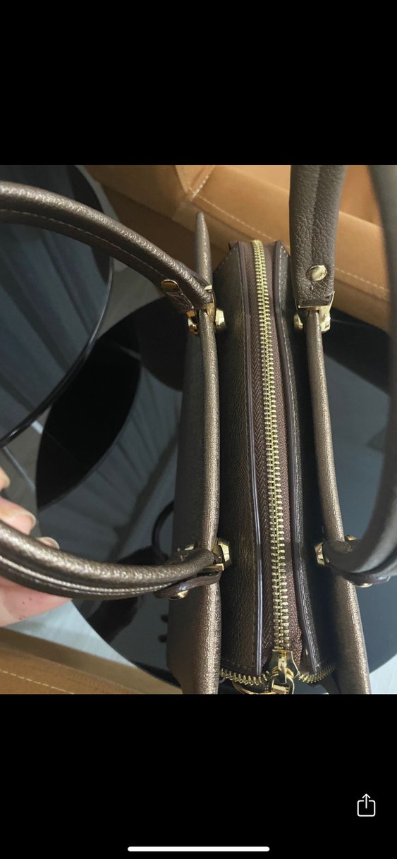 Bej Parlak Kadın Çanta - Modern Klasik Tuğba orijinal - Görsel 5