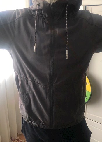 Wrangler Gri Erkek Kapüşonlu Fermuarlı Ceket - Görsel 4