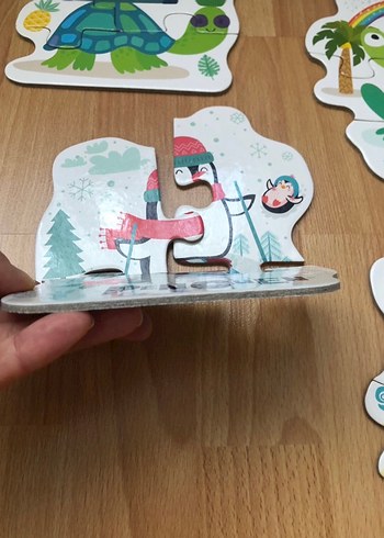 Renkli Hayvan Figürlü Puzzle - Görsel 3