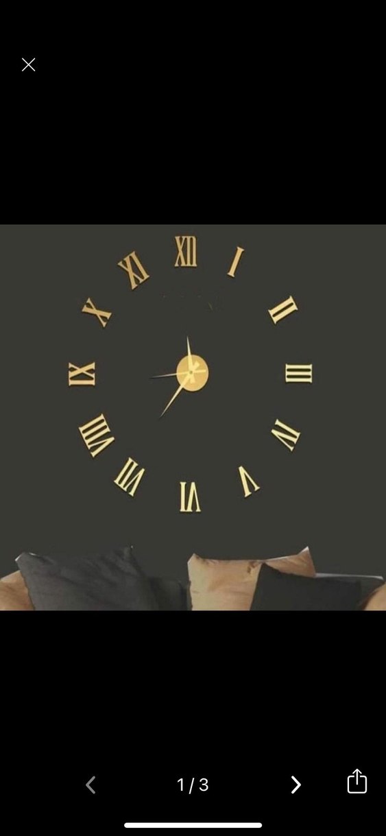 Altın Rakamlı Duvar Saati - Görsel 2