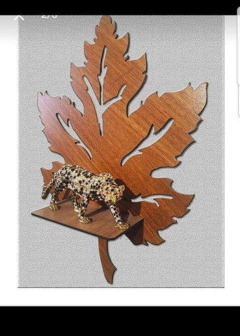 Kahverengi Yaprak Duvar Süsü Seti - Görsel 2