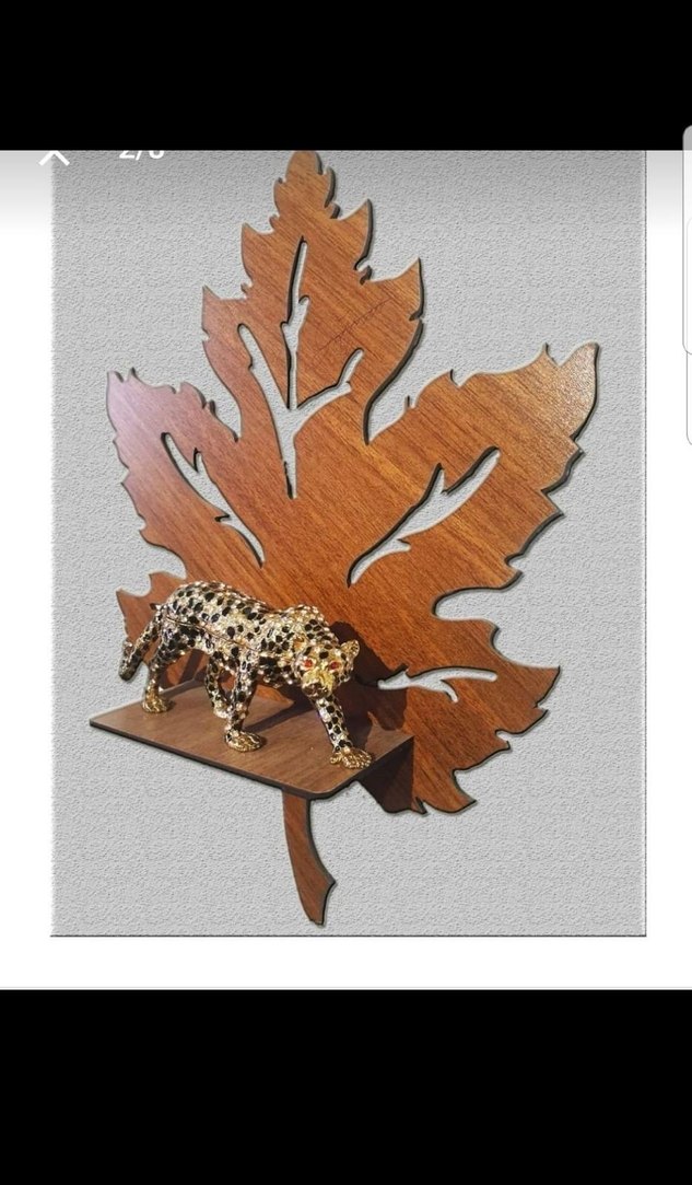 Kahverengi Yaprak Duvar Süsü Seti - Görsel 2