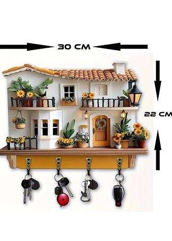 Dekoratif Anahtarlık Ev Modeli - Görsel 2