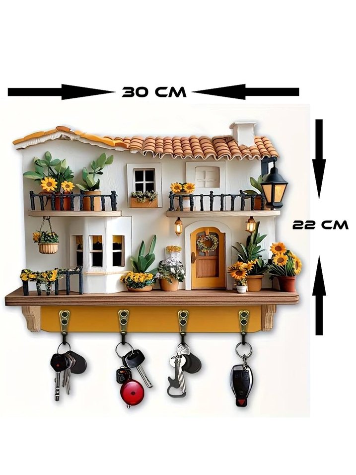 Dekoratif Anahtarlık Ev Modeli - Görsel 2