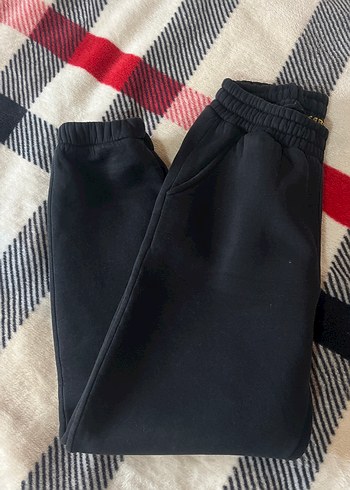 Siyah Mini Kadın Rahat Sweatpant - Görsel 4