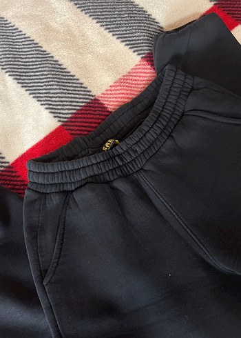 Siyah Mini Kadın Rahat Sweatpant - Görsel 2